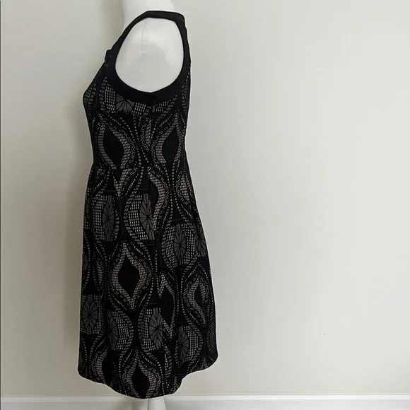 Enfocus Studio Elegant Black Patterned Dress - Picture 2 of 4